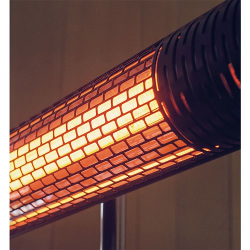 Hanover - 30.7" Electric Infrared Carbon Lamp with Remote Control and Stand - Silver-United Backyard