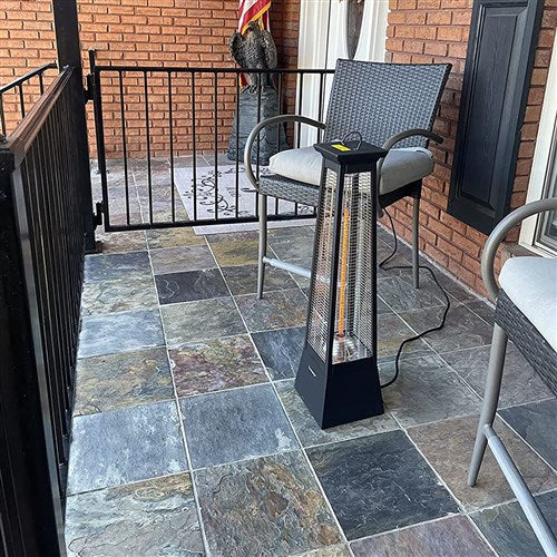 Hanover - 31 in Carbon Fiber Pyramid Heater - Black-United Backyard