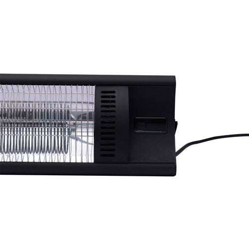 Hanover - 35in Carbon Fiber Lamp. 4 Power Settings and Remote-With Tripod - Black-United Backyard