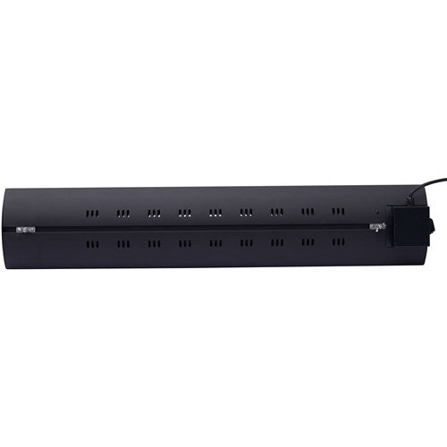 Hanover - 35in Carbon Fiber Lamp. 4 Power Settings and Remote-With Tripod - Black-United Backyard