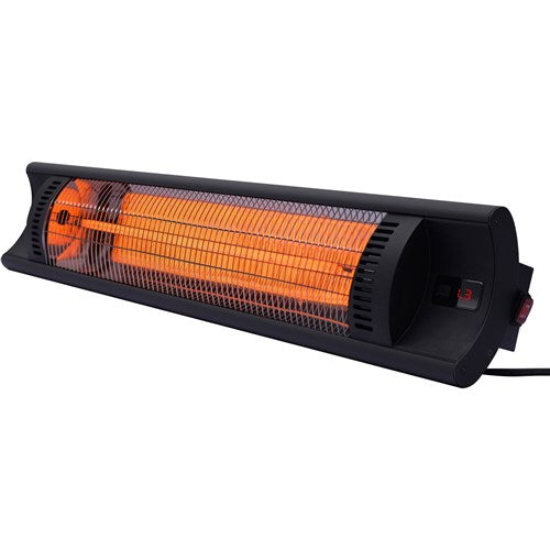 Hanover - 35in Carbon Fiber Lamp. 4 Power Settings and Remote-With Tripod - Black-United Backyard