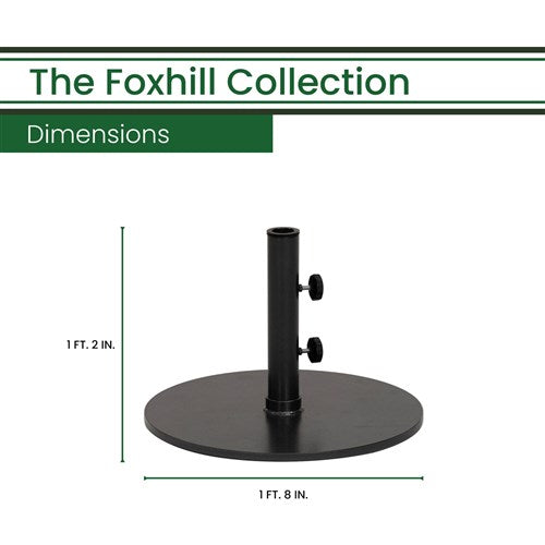 Hanover - Commercial Aluminum Steel Plate Umbrella Base - Gunmetal-United Backyard