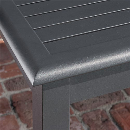 Hanover - Dawson 11pc: 10 Aluminum Sling Chairs, 78-118" Aluminum Extension Table - White/Gray-United Backyard