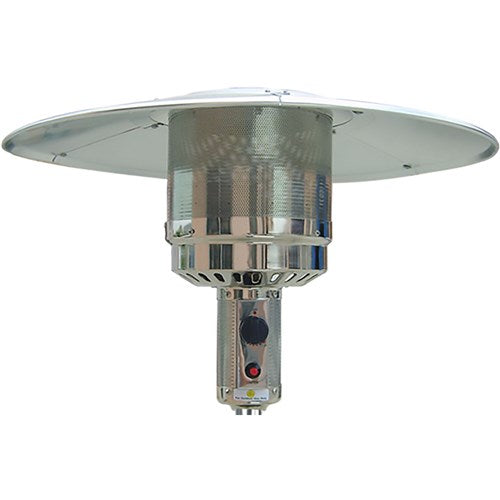 Hanover - Steel Umbrella patio heater, 7" tall, propane, 48,000 BTU with Cover - Hammered Bronze-United Backyard