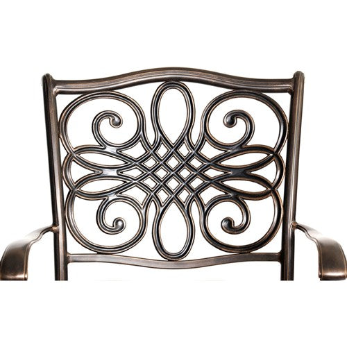 Hanover - Traditions 9pc: 8 Swivel Rockers, 42x84" Cast Table - Tan/Cast-United Backyard
