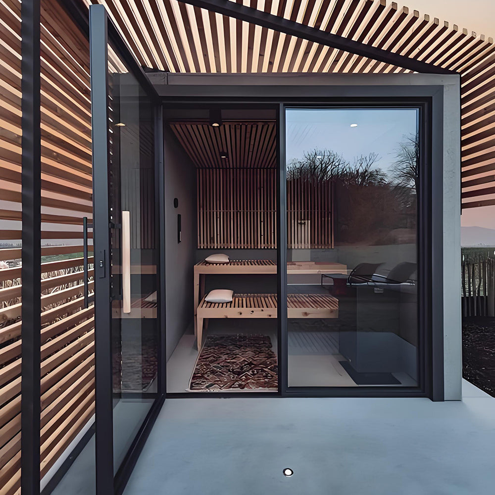 SaunaLume™ Outdoor Integrated Steam & Shower Retreat – Luxury Spa Experience