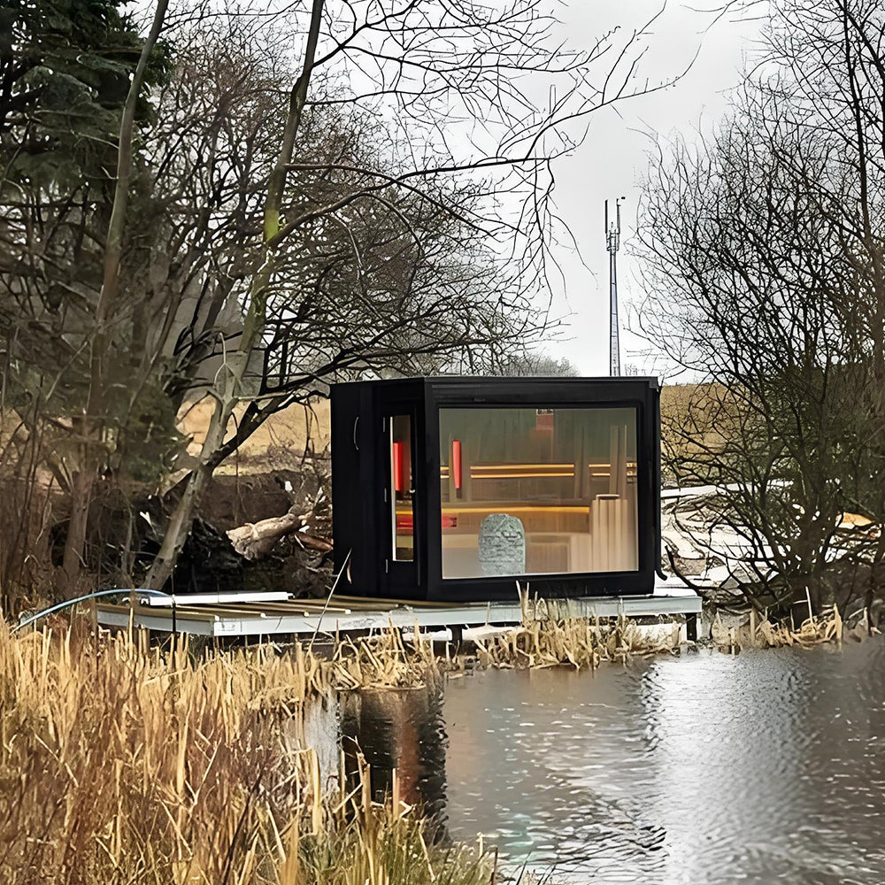 SaunaLume™ Outdoor Integrated Steam & Shower Retreat – Luxury Spa Experience