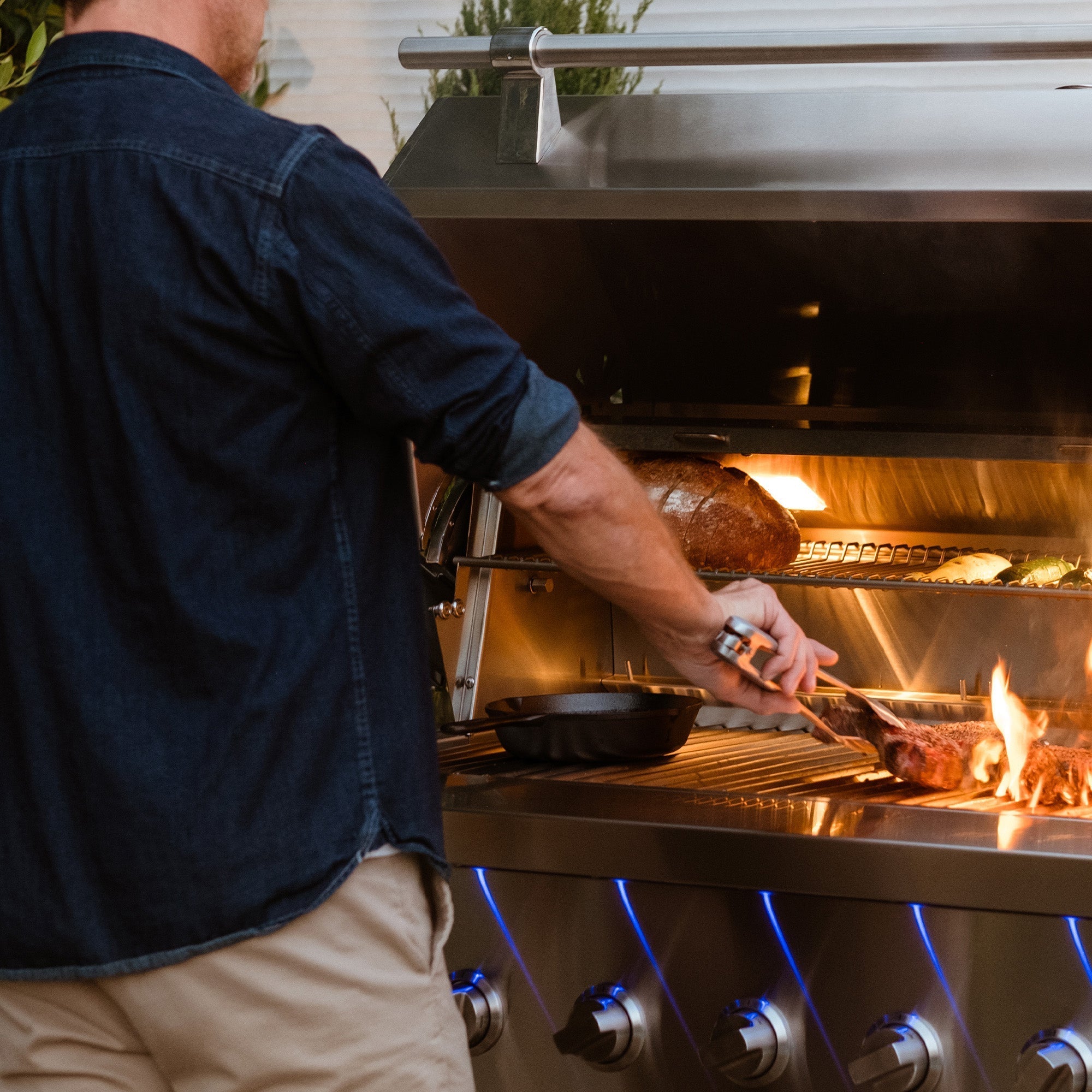 American Made Grill - Freestanding Encore 54" Hybrid Grill-United Backyard