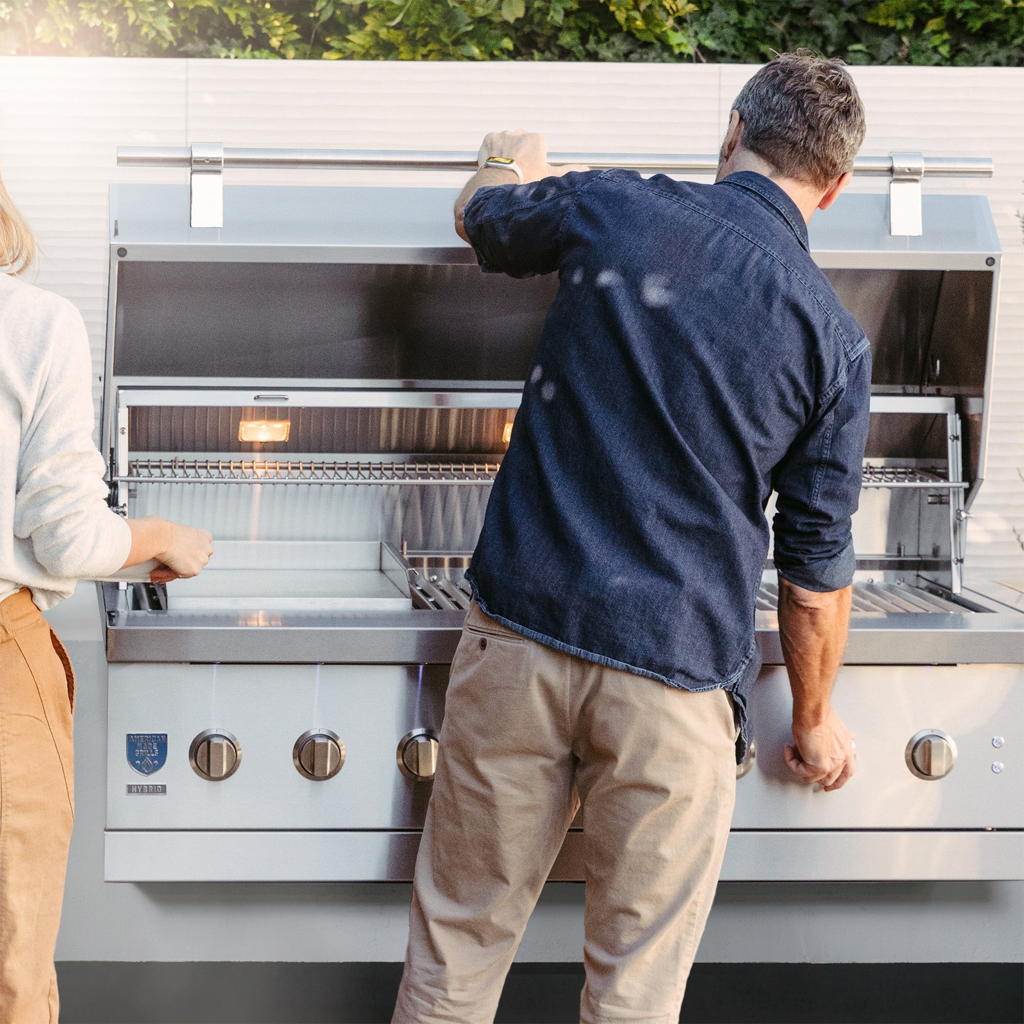 American Made Grill - Freestanding Encore 54" Hybrid Grill-United Backyard