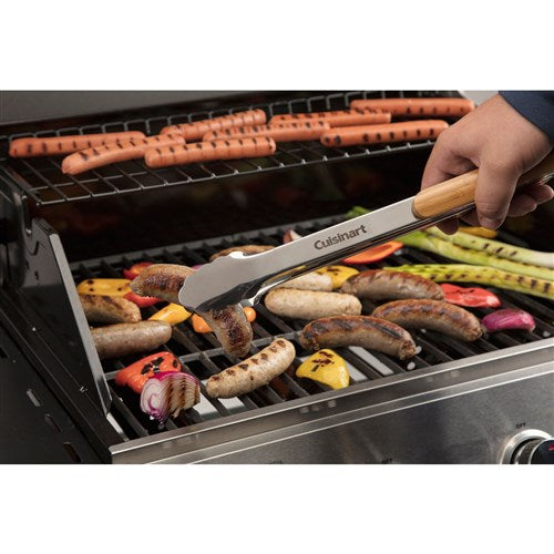 Cuisinart Grill - 13 Pc Bamboo BBQ Grilling Tool Set w/Storage Case-United Backyard