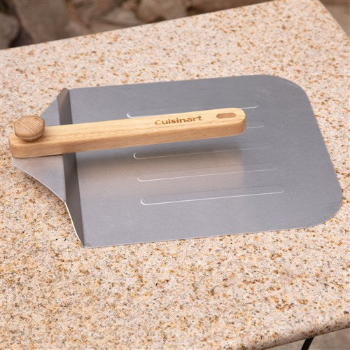 Cuisinart Grill - 14" Pizza Peel with Folding Wooden Handle - Aluminum-United Backyard