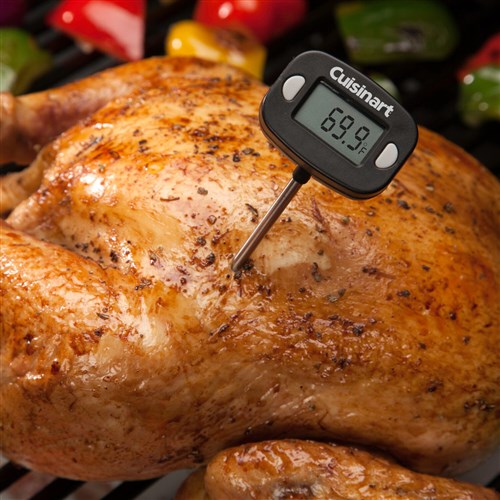 Cuisinart Grill - Instant Read Digital Meat Thermometer, Flex LCD Display - Black-United Backyard