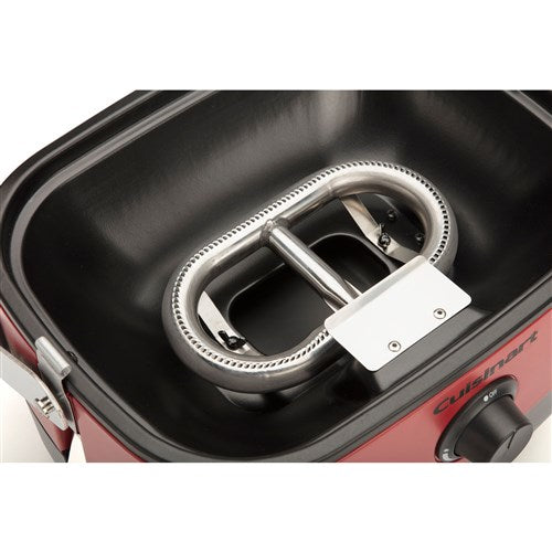 Cuisinart Grill - Venture Portable Gas Grill, 154 sq in Cooking Space, Chopping Board included - Red/Black-United Backyard