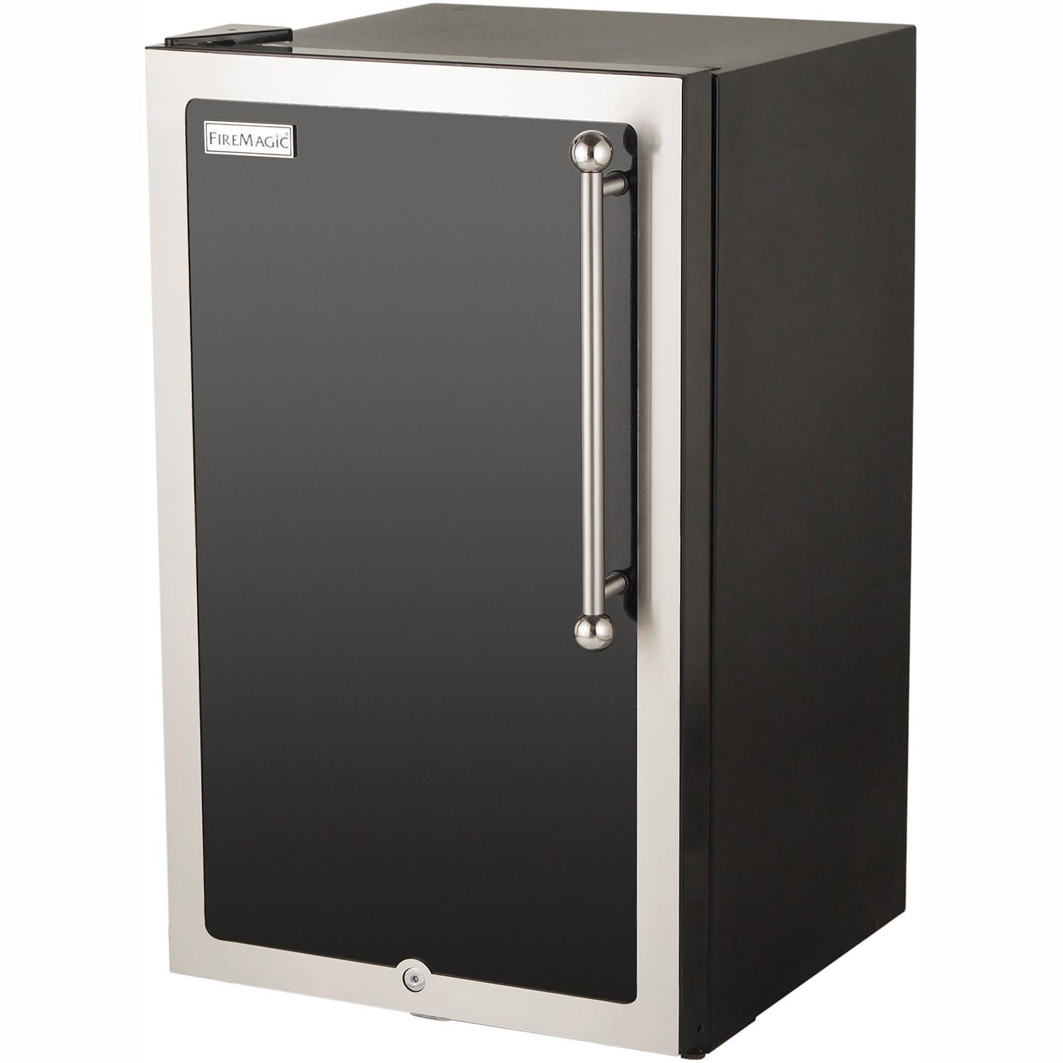 Fire Magic - 20-Inch 4.0 Cu. Ft. Echelon Black Diamond Left Hinge Compact Refrigerator - Black-United Backyard