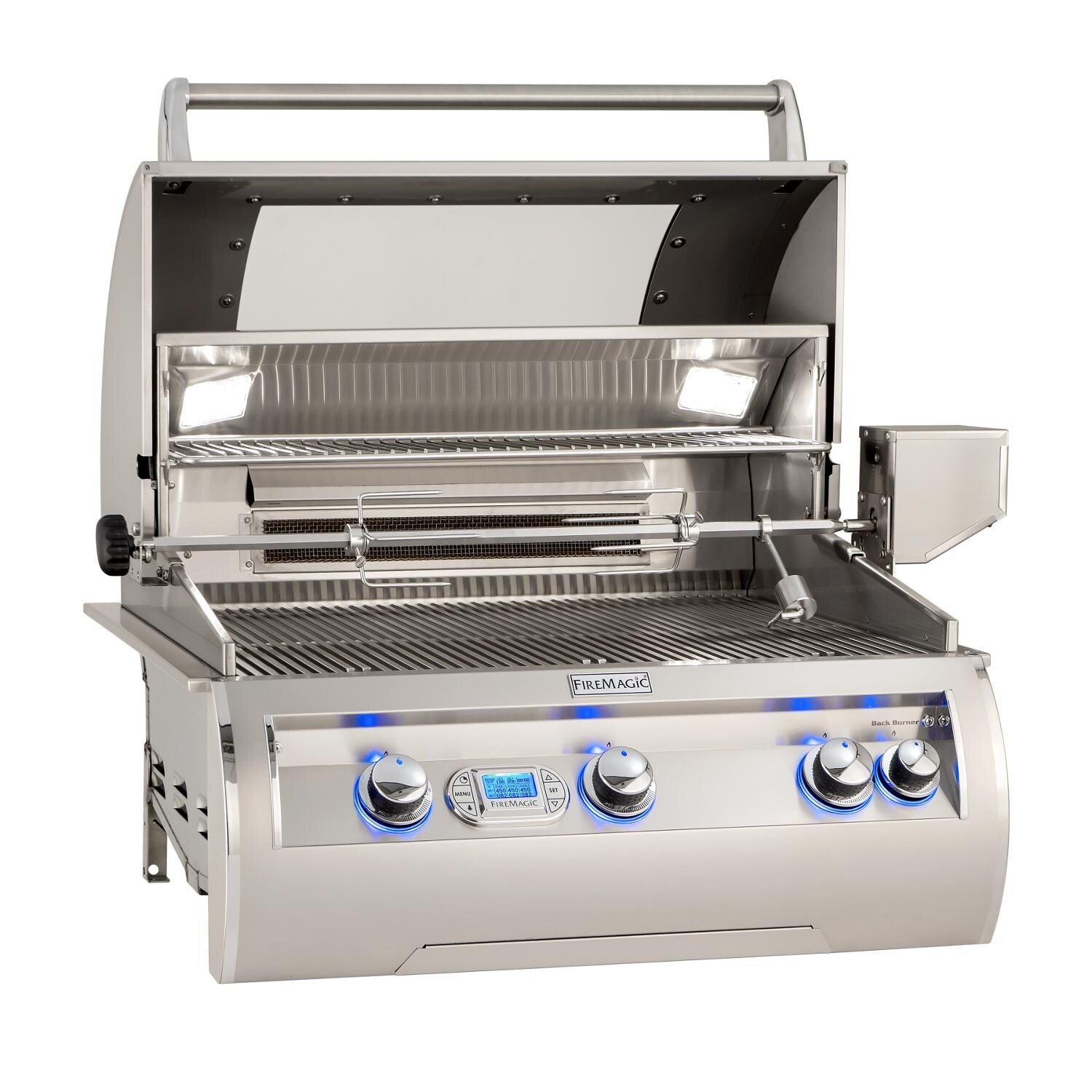 Fire Magic - 30-Inch Echelon Diamond Built-In Propane Gas Grill with Magic View Window in Stainless Steel-United Backyard