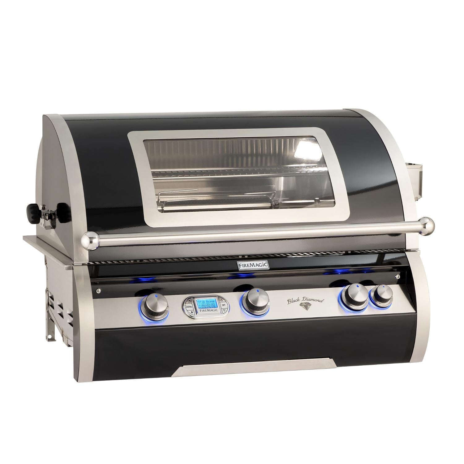 Fire Magic - Echelon Black Diamond 36-Inch Built-In Propane Gas Grill One Infrared Burner & Magic View Window-United Backyard