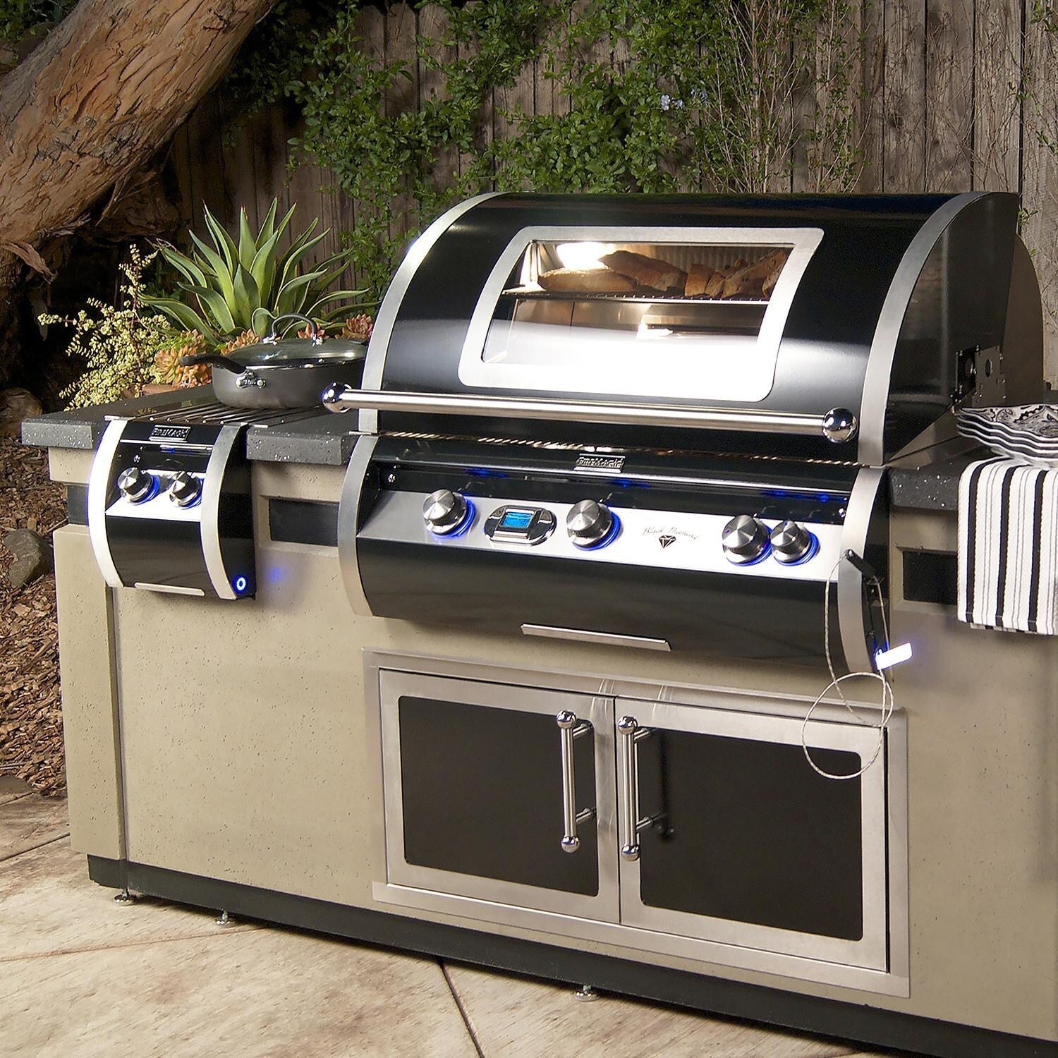 Fire Magic - Echelon Black Diamond Built-In Propane Gas Double Side Burner-United Backyard
