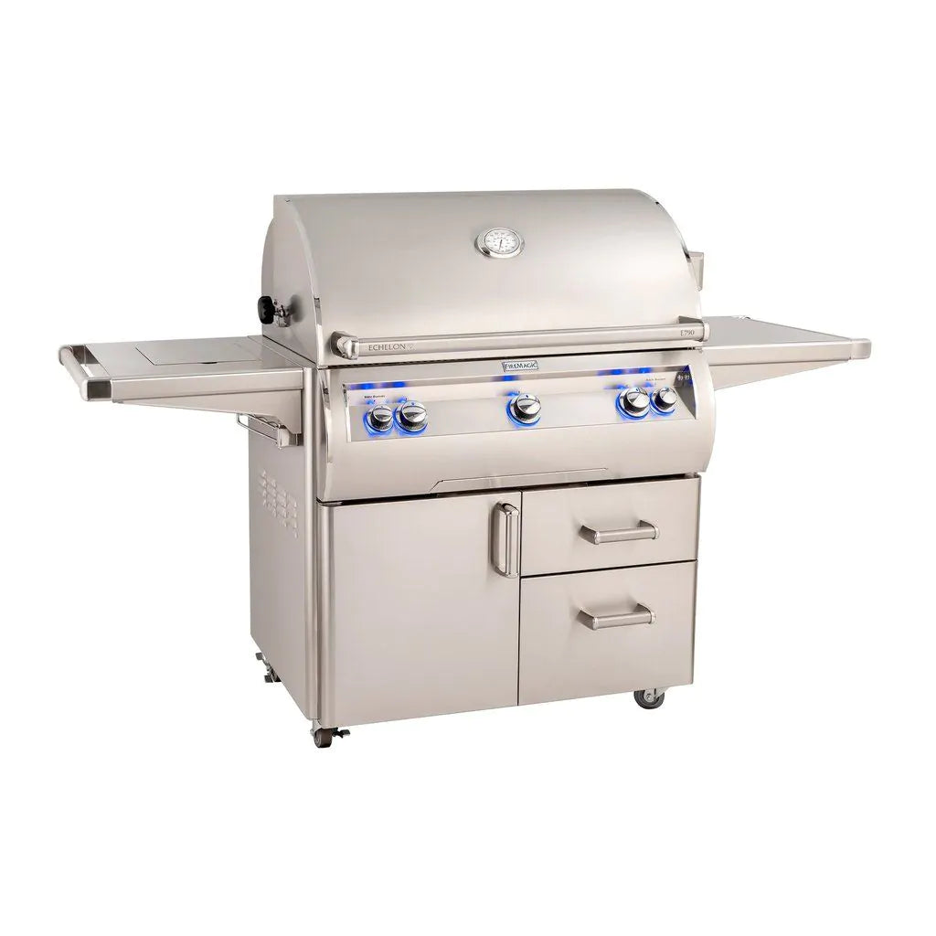 Fire Magic - Echelon Diamond E790s 36-Inch A Series Freestanding Gas Grill With Rotisserie, Infrared Burner, Single Side Burner & Analog Thermometer, Propane-United Backyard