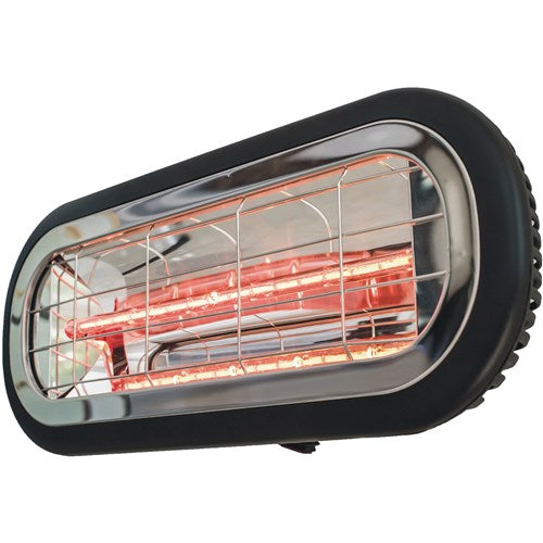 Hanover - 18" Electric Halogen Lamp with Ceiling/Wall Mount Bracket - Black-United Backyard