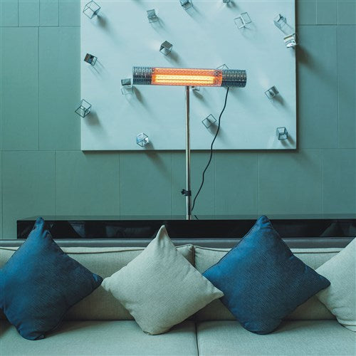 Hanover - 30.7" Electric Infrared Carbon Lamp with Remote Control and Stand - Silver-United Backyard