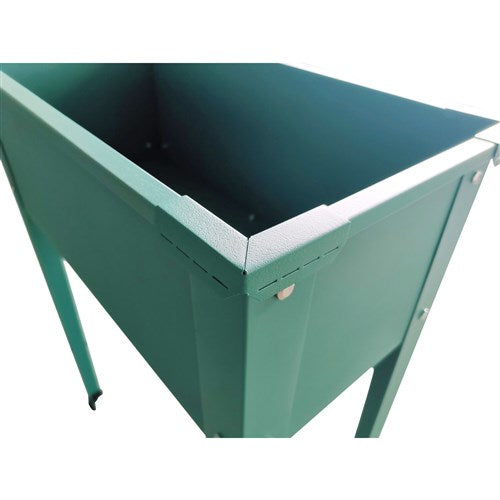 Hanover - Galvanized Steel Raised Planter Bed with Legs 24"x12"x31" - Green-United Backyard