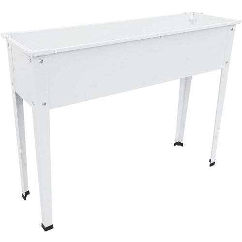 Hanover - Galvanized Steel Raised Planter Bed with Legs 40"x12"x31" - White-United Backyard