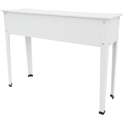 Hanover - Galvanized Steel Raised Planter Bed with Legs 40"x12"x31" - White-United Backyard