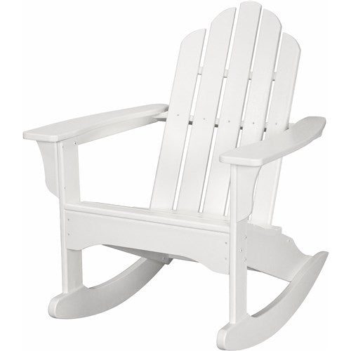 Hanover - Hanover All-Weather 3pc Rocking Chair Set: 2 Ad.Chairs, 19"x15" Table - White-United Backyard