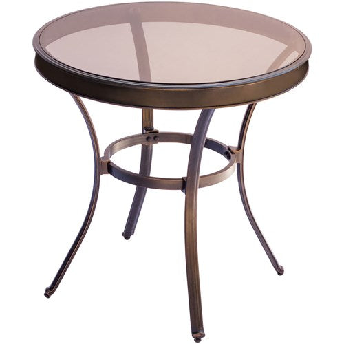 Hanover - Monaco 3pc: 2 Sling Swivel Rockers, 30" Glass Top Table - Tan Sling/Glass-United Backyard