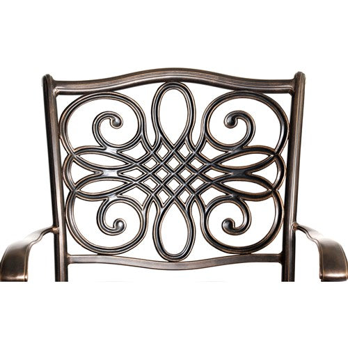 Hanover - Monaco 7pc: 6 Cush Swivel Counter Height Chairs, 56" Rnd Tile Table-United Backyard