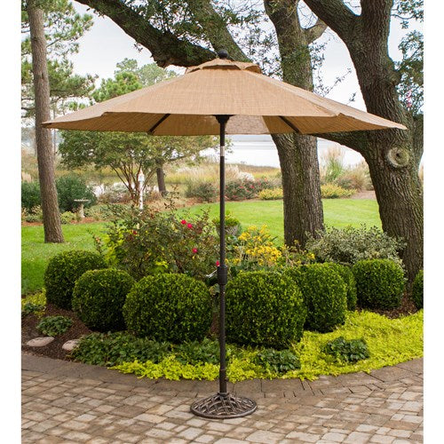 Hanover - Monaco 9' Market Umbrella - Bronze/Tan-United Backyard
