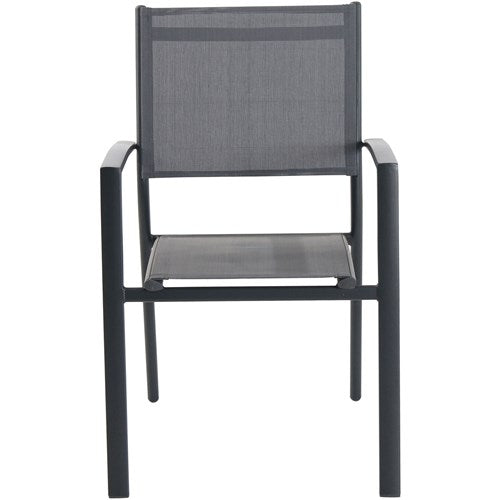 Hanover - Naples 9pc Dining Set: 8 Sling Back Chairs, 1 Aluminum Table - Aluminum-United Backyard
