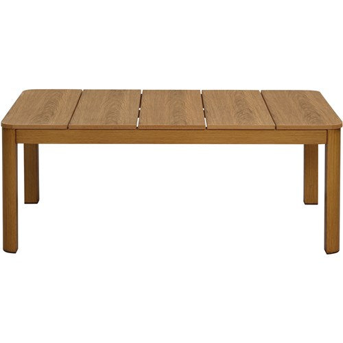 Mod Furniture - Blake 4pc Set: 2 Side Bucket Chairs, Sofa, and Faux Wood Coffee Table - Black/Faux Wood-United Backyard
