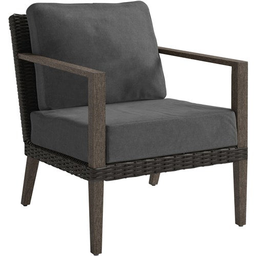 Mod Furniture - Harlow 5pc Seating Set: 2 Arm Chairs, Sofa, Coffee Table, Side Table - Grey/Brown-United Backyard
