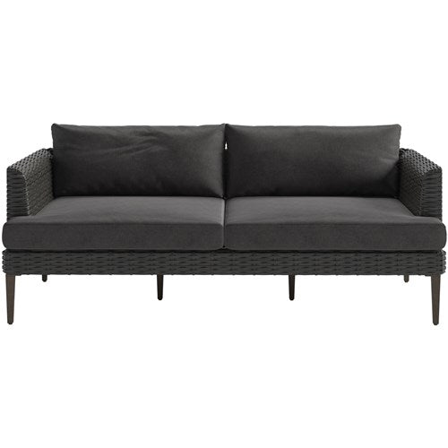 Mod Furniture - Harlow 5pc Seating Set: 2 Arm Chairs, Sofa, Coffee Table, Side Table - Grey/Brown-United Backyard