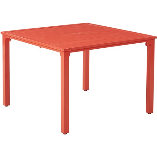 Mod Furniture- Luna 5pc: 4 Sling Dining Chairs, 41" Slat Table - Coral-United Backyard