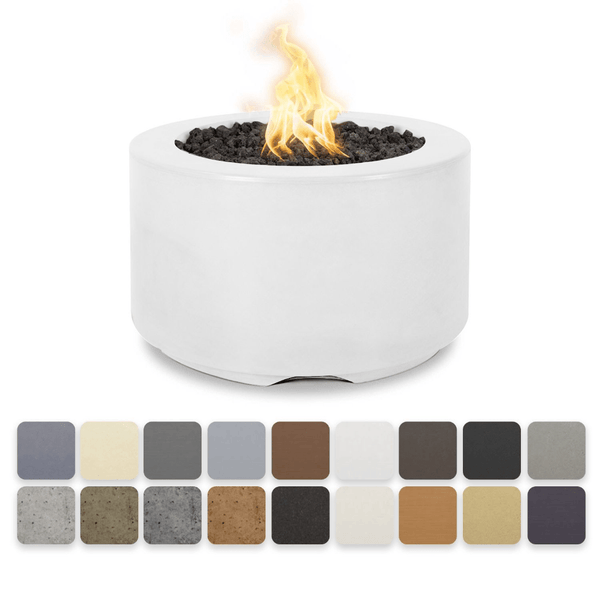 The Outdoor Plus - 32" Florence GFRC Concrete Round Liquid Propane Fire Pit-United Backyard