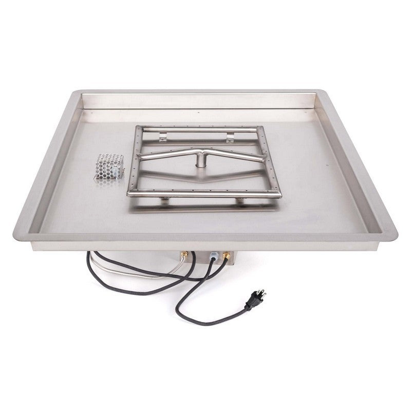 The Outdoor Plus - 36" x 36" Square Drop-in Pan & 24" Square Stainless Steel Burner - NG, LP-United Backyard