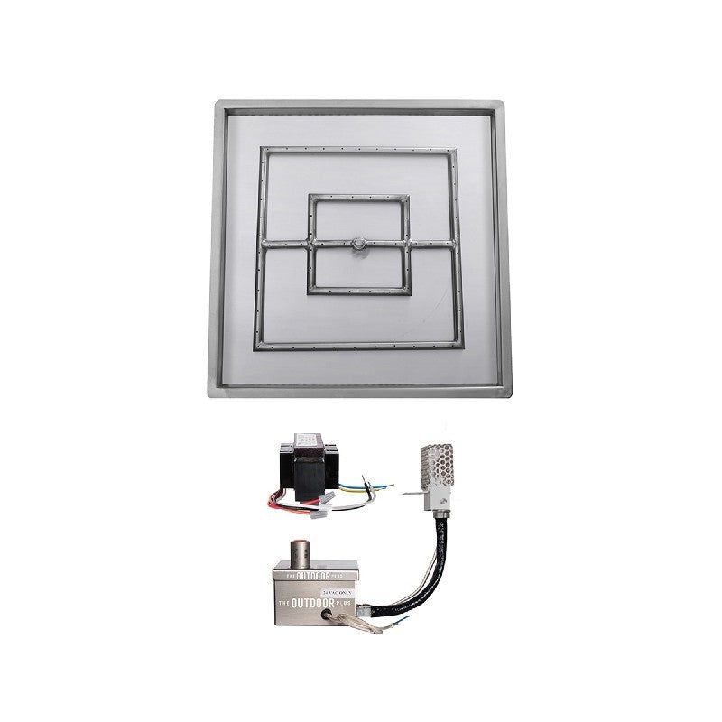 The Outdoor Plus - 48" x 48" Square Drop-in Pan & 36" Square Stainless Steel Burner - NG, LP-United Backyard