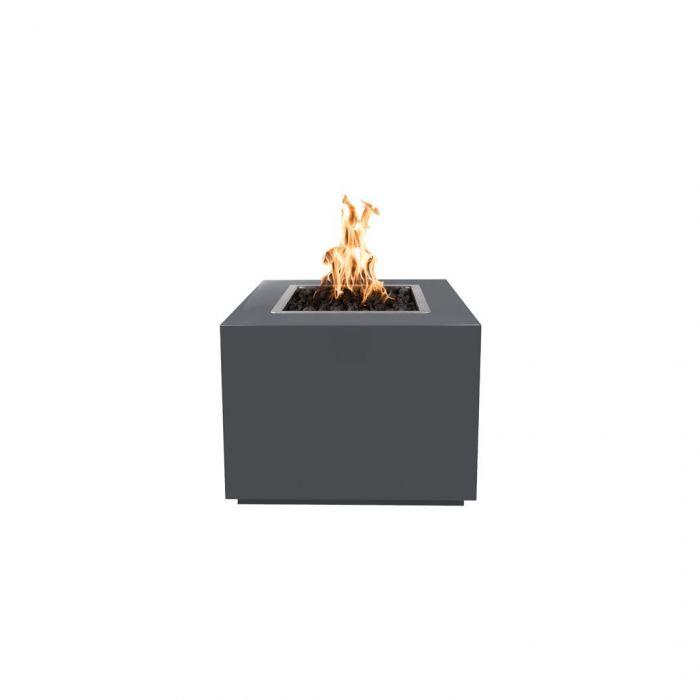 The Outdoor Plus - Forma 60 Inch Powder Coat Steel Electronic Fire Pit, White, Liquid Propane Gas-United Backyard