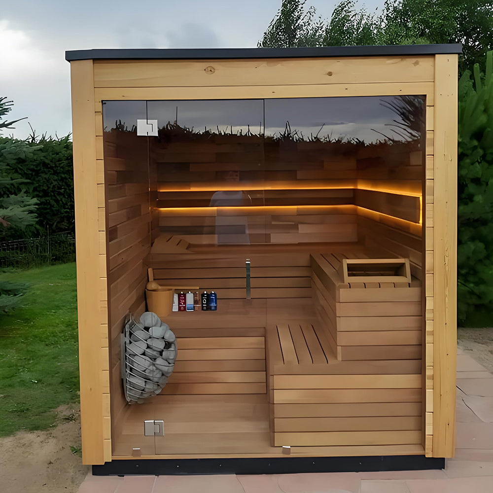 SaunaLume™ Outdoor Integrated Steam &amp; Shower Retreat – Luxury Spa Experience