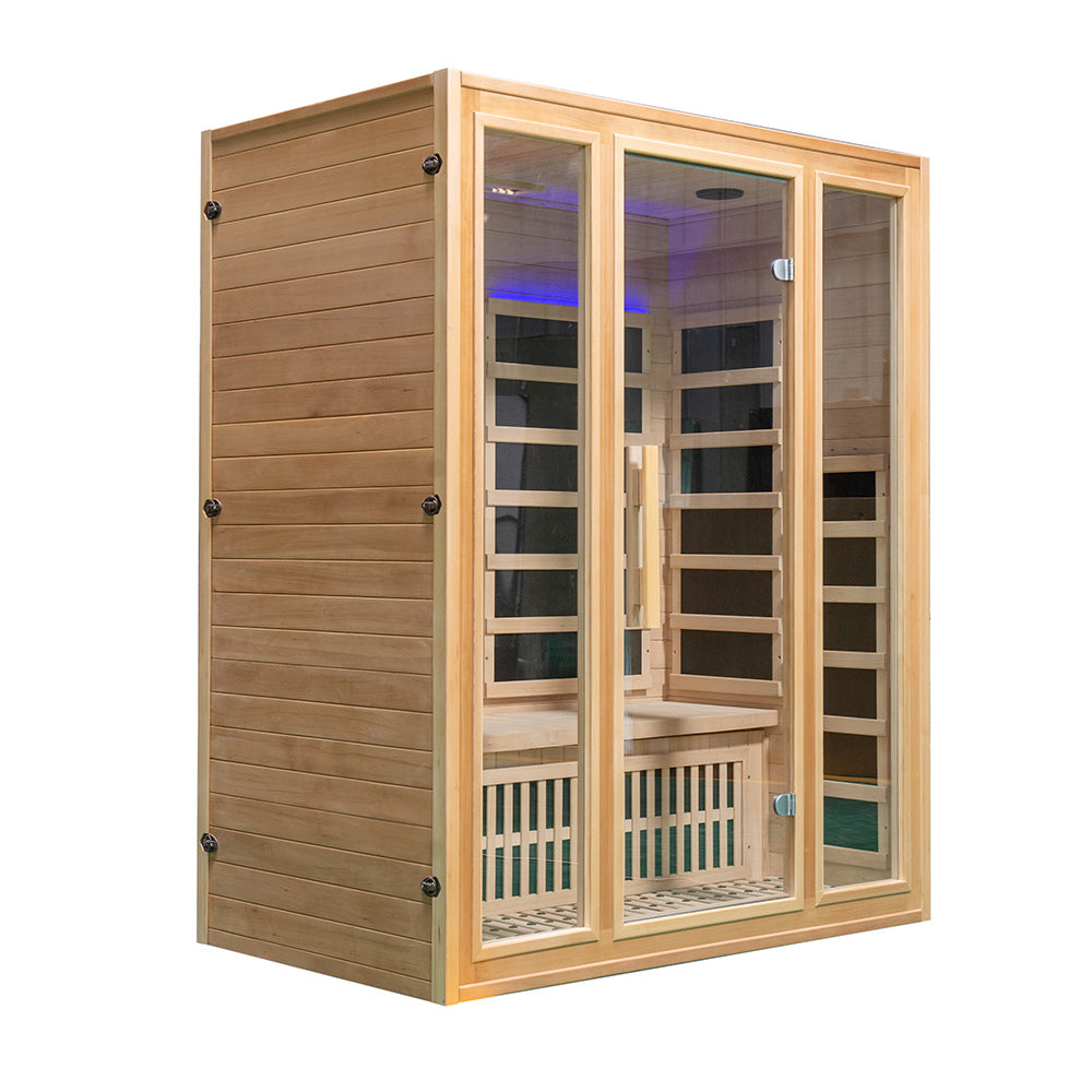 SaunaLume™ 3-Person Low-EMF Infrared Sauna Room – Compact Home Wellness Retreat